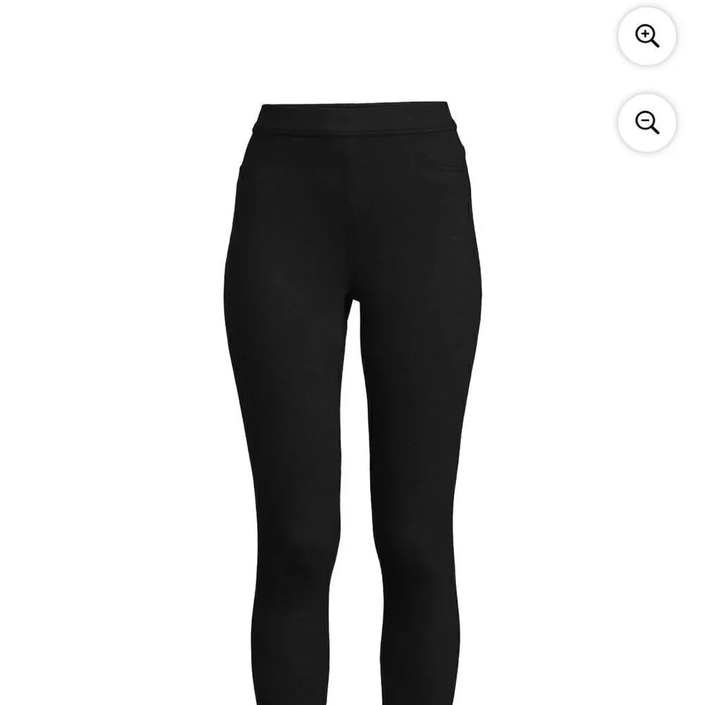 Faded Glory Black Capri Pants with High-Rise Waistband